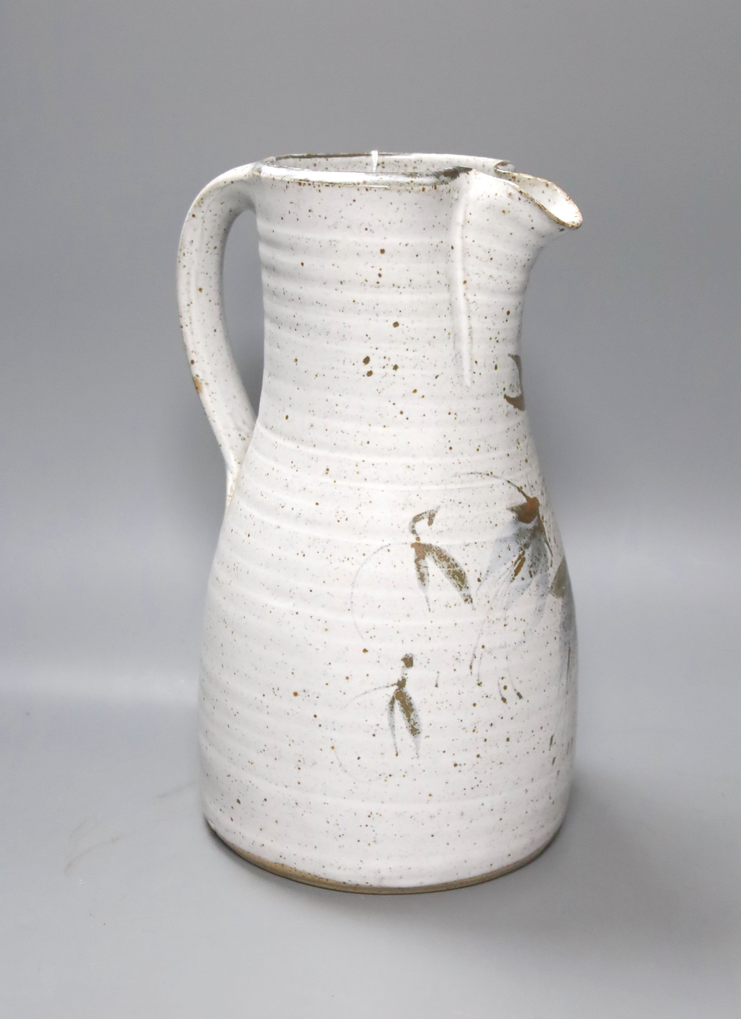 A Joe and Trudi Finch studio pottery jug 28cm